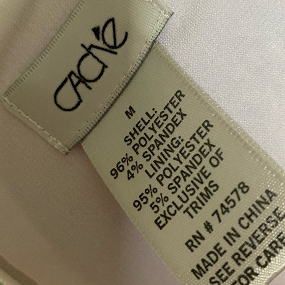 Cache Black, Tan & White Animal Print Dress Excellent Medium Size - Picture 6 of 8